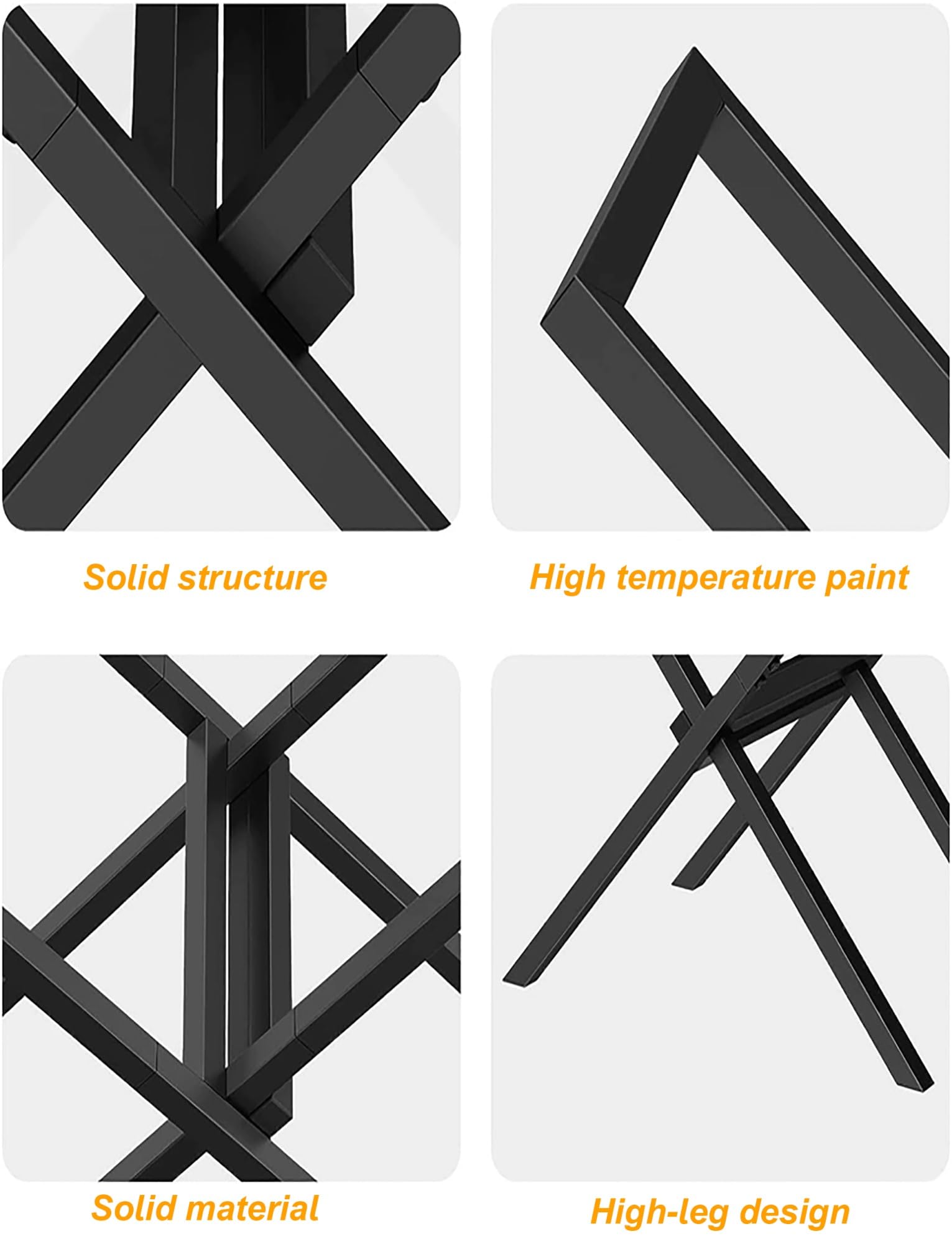 Leñero Interior para Chimenea, Soporte para Leña En Forma De X para Exteriores, Organizador De Almacenamiento Y Apilador De Leña Resistente para Exteriores.