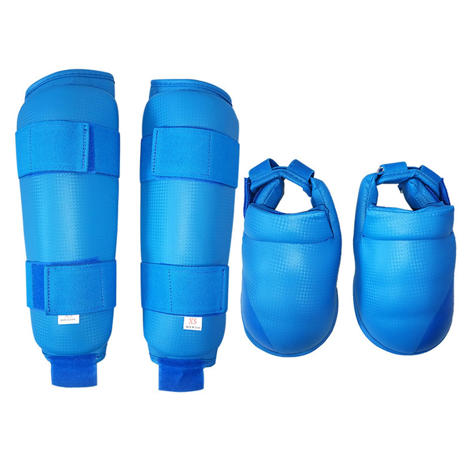 1 paio di parastinchi per kickboxing, karate, arti marziali, allenamento, PU Muay Thai, protezioni per stinchi e collo del piede