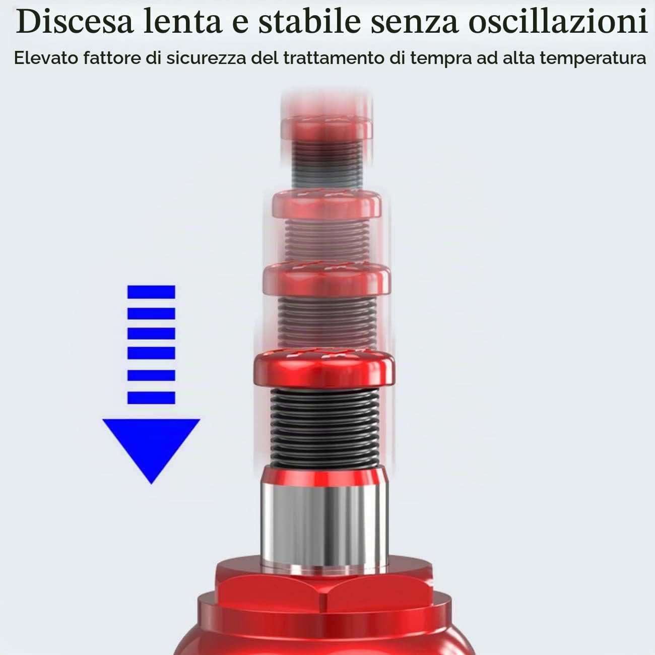 capacità 2/3/6/10T Martinetto Idraulico A Bottiglia A Doppio Pistone Jack A Bottiglia Saldato Martinetto Idraulico Verticale con Manico A Pompa, per Auto Berline SUV,10T