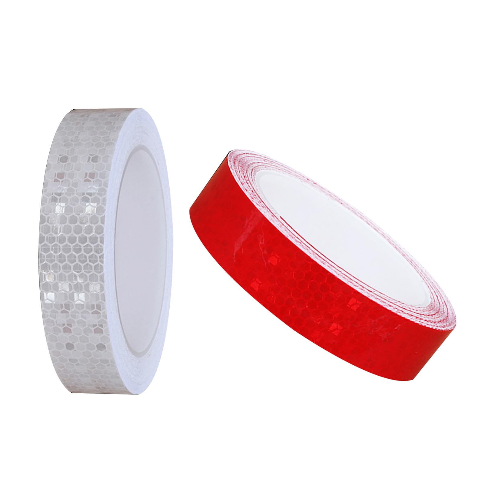 Cinta Reflectante, 2 Rollos de 3 cm × 10 m, Tiras Adhesivas Reflectantes de Seguridad for Exteriores, Cinta Fluorescente Adhesiva Impermeable de Advertencia de Seguridad.
