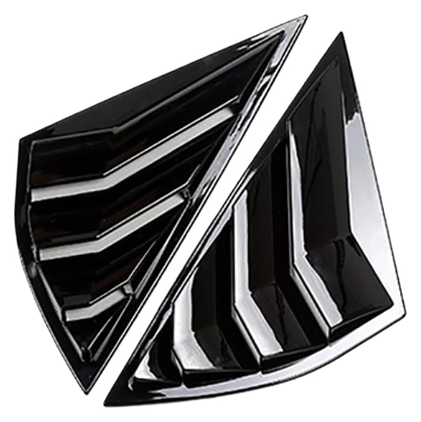 ABS Car Rear Window Louvers Cover Side Window Spoiler Trim 2pcs