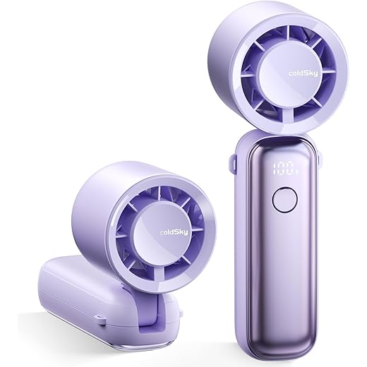 coldSky Portable Hand Fan 5000mAh Battery Rechargeable Fan W