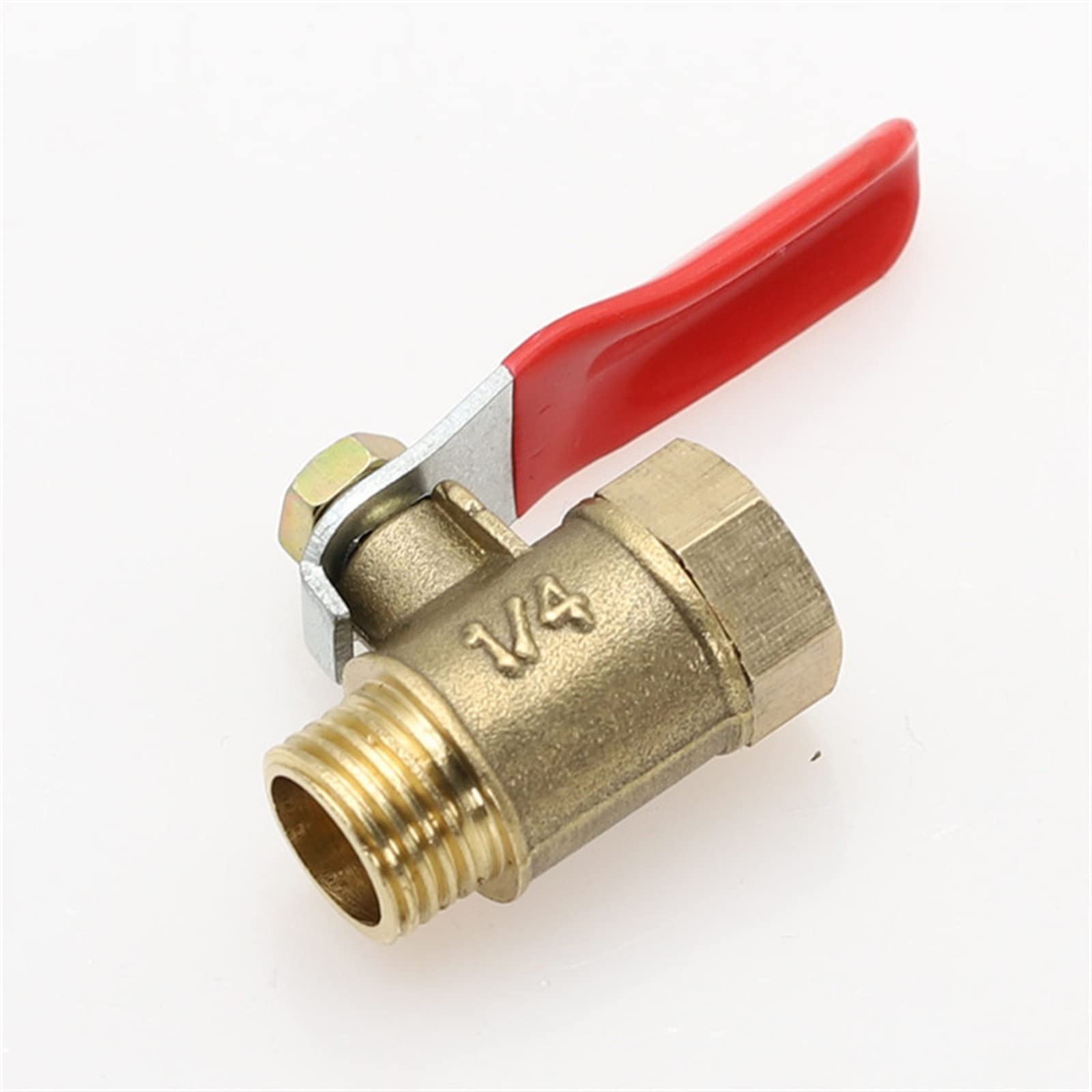 Valvola 1/8 "1/4" 3/8 "1/2" Filettatura Femmina/Maschio Pneumatica Mini Valvola a Sfera Connettore in Ottone Giunto Tubo di Rame Raccordo Accoppiatore Adattatore(3/8 inch)