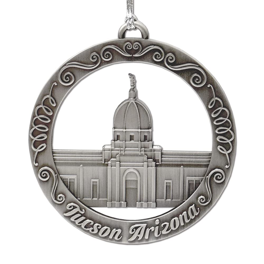 Tucson Arizona Temple Antique Silver Ornament by Ringmasters