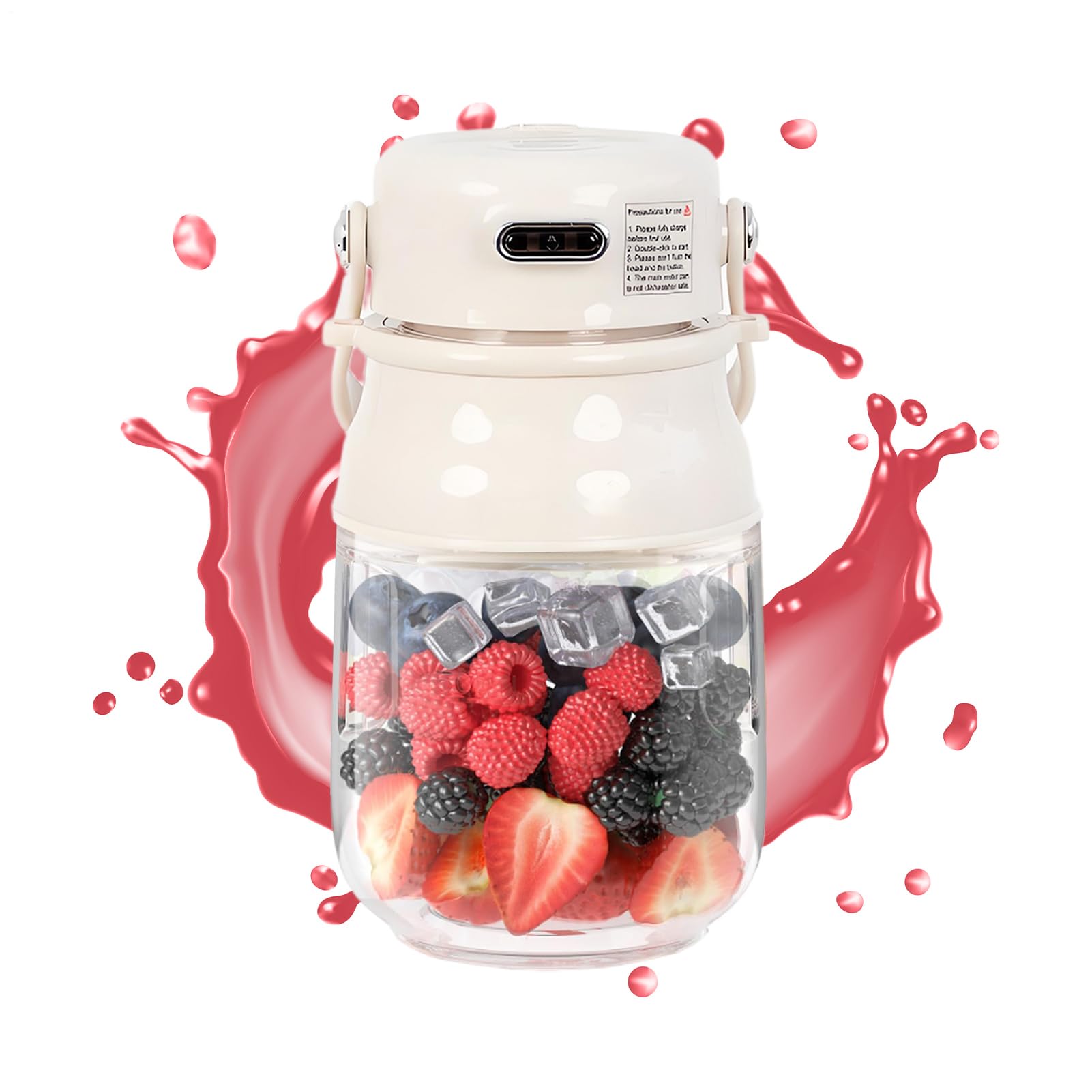 Batidora Portátil Recargable - Batidora de Vaso Pequeño con Jarra Personal | Para Batidos, Café, De Frutas Y Bebidas De Uso Doméstico Y Exterior