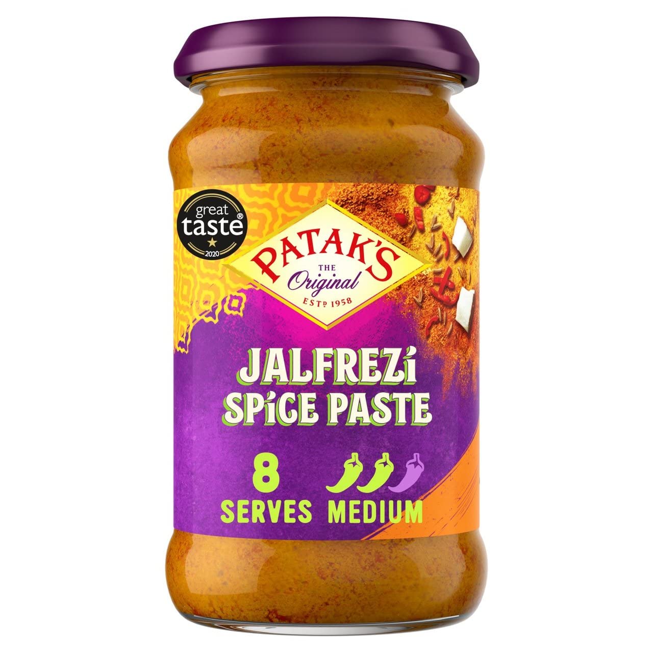 Jalfrezi Medium Spice Paste 283g | Authentic Indian Curry Simmer/Cooking Spice Paste | Serves 8