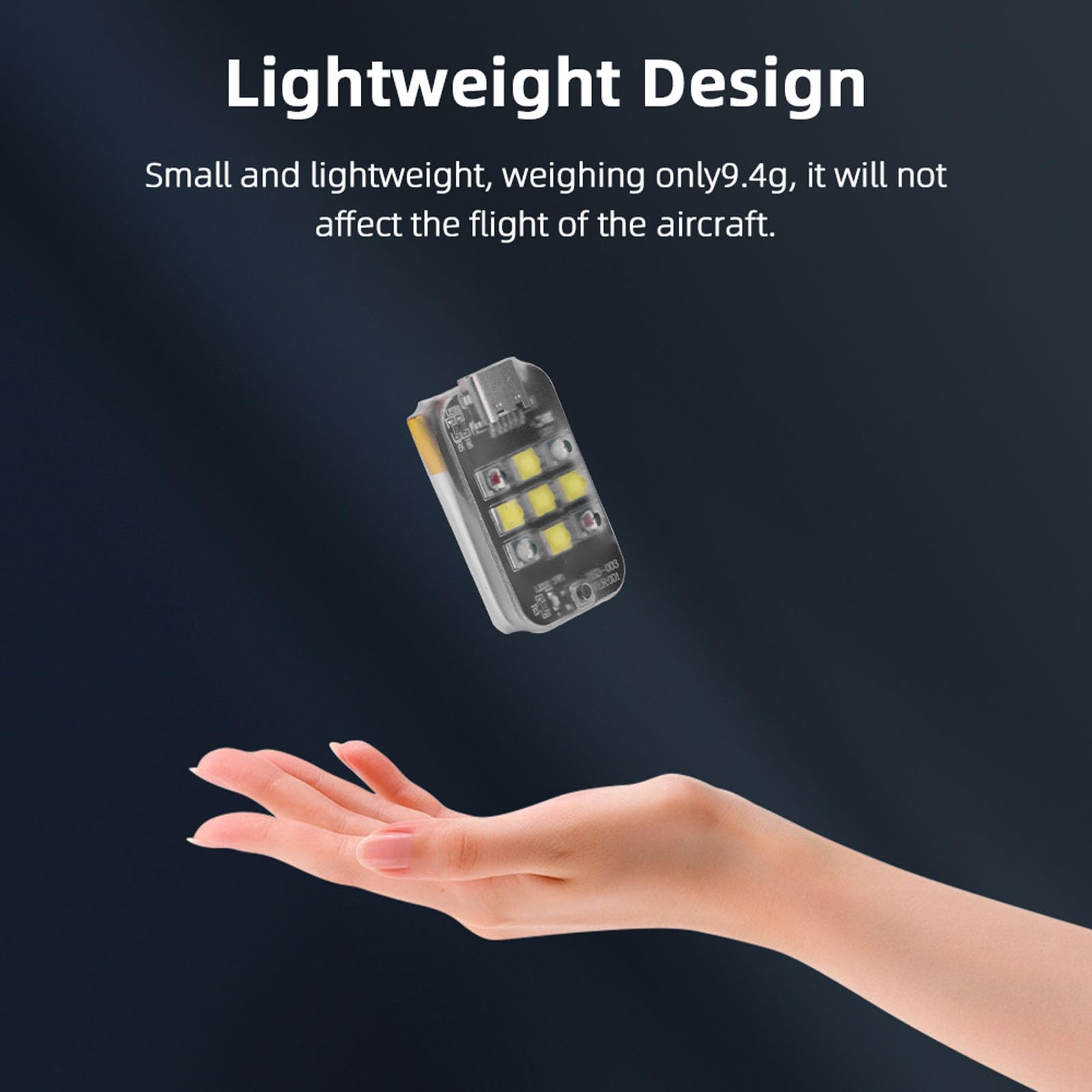 Bewinner Luce Stroboscopica per Drone 9 LED Luminosi, Lampada di Avviso
