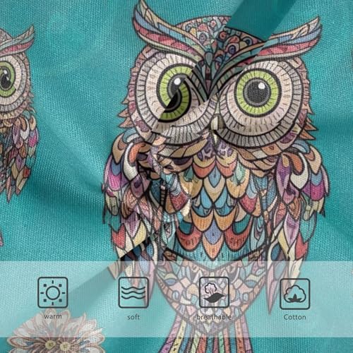 Cotton Toddler Girls Underwear Vintage Cartoon Owls Floral Blue Panties Little Girl Personalized Underpants Briefs 2t3