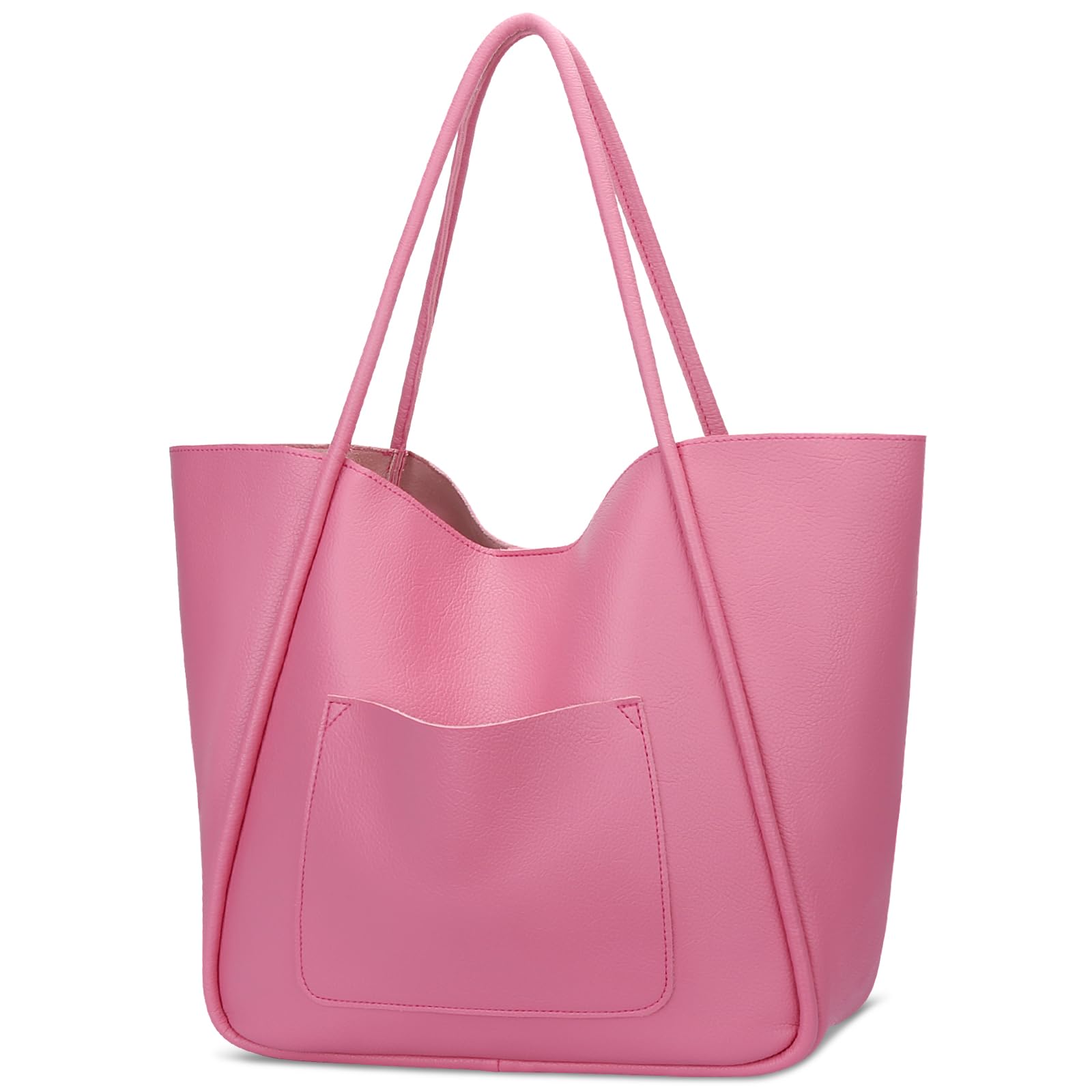 KKXIU Tote Bag for Women Vegan Leather Shoulder Purse Large Capacity Travel Bag