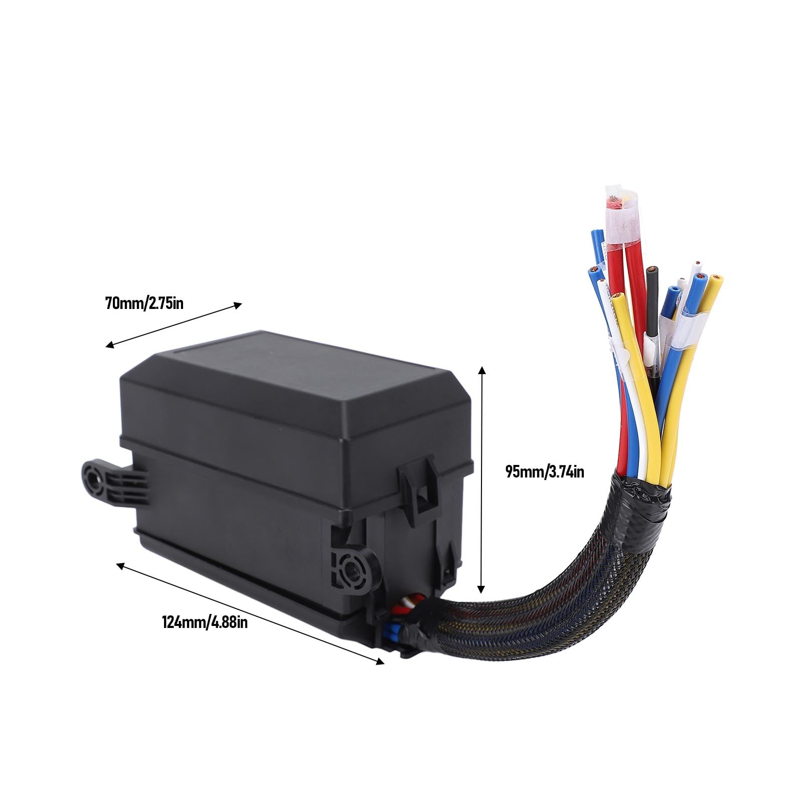 Keenso Scatola relè con Fusibili da 12 V, Blocco relè Impermeabile a 6 Slot con a 5 e 4 Pin per Auto e Barche