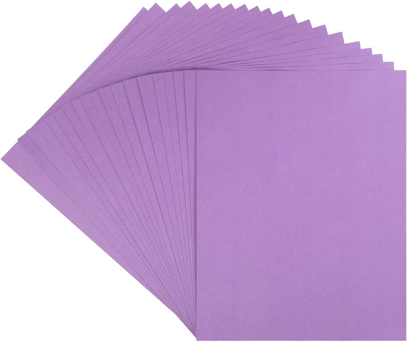 Wishop 20 Sheets Colored Thick Paper Cardstock Blank for DIY Crafts Cards Making, Invitations, Scrapbook Supplies (Purple, 8.5 x 11 inches)