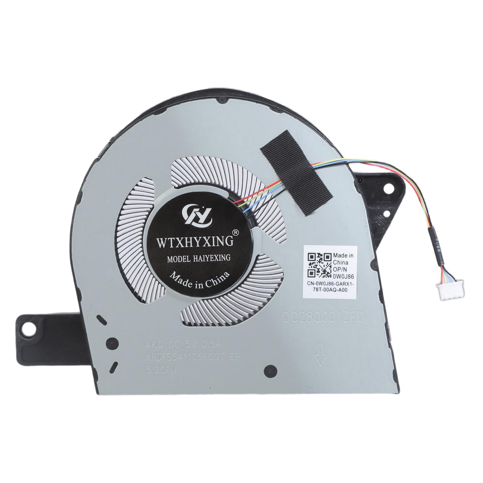 Elnwnnkc Laptop CPU Cooling Fan DC5V 0.5A 4Pin 4wires Coolers Fan for 5580 E5580 C5F86 Coolers Laptop CPU