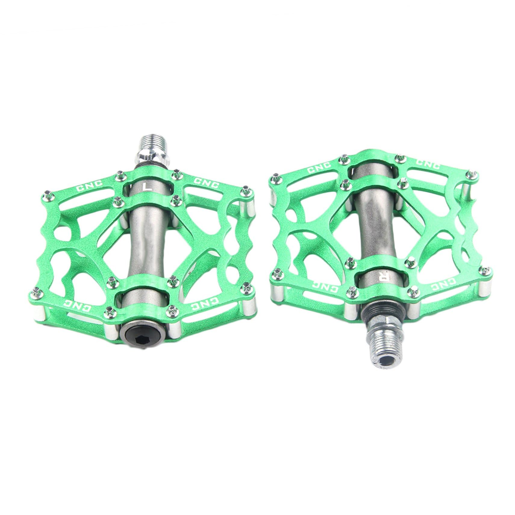 INOOMP pedale per bici da ciclismo in lega di alluminio accessori per biciclette pedali della bicicletta pedali a manovella pedale del cuscinetto pedale della bici da ciclismo Blue