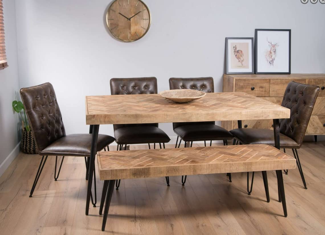 THE KASHTH Mango 6-Seater Dining Bench Set Only