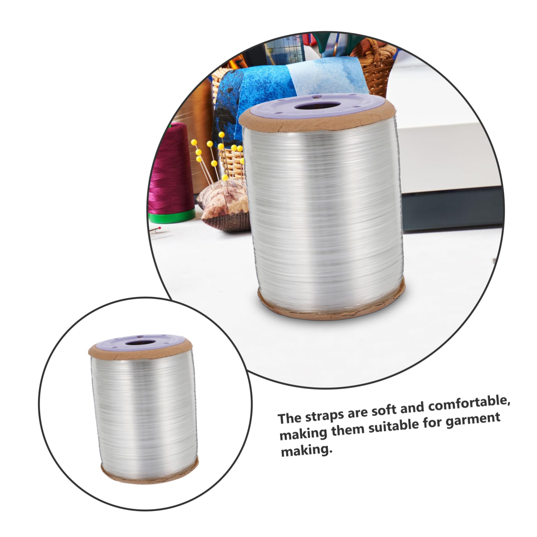 Tirantes de Sujetador Invisibles Transparentes 0, 6cm 1 Rollo | Tpu, Antideslizantes y Ajustables, para Costura y Proyectos Diy, Formato Compacto y Portátil