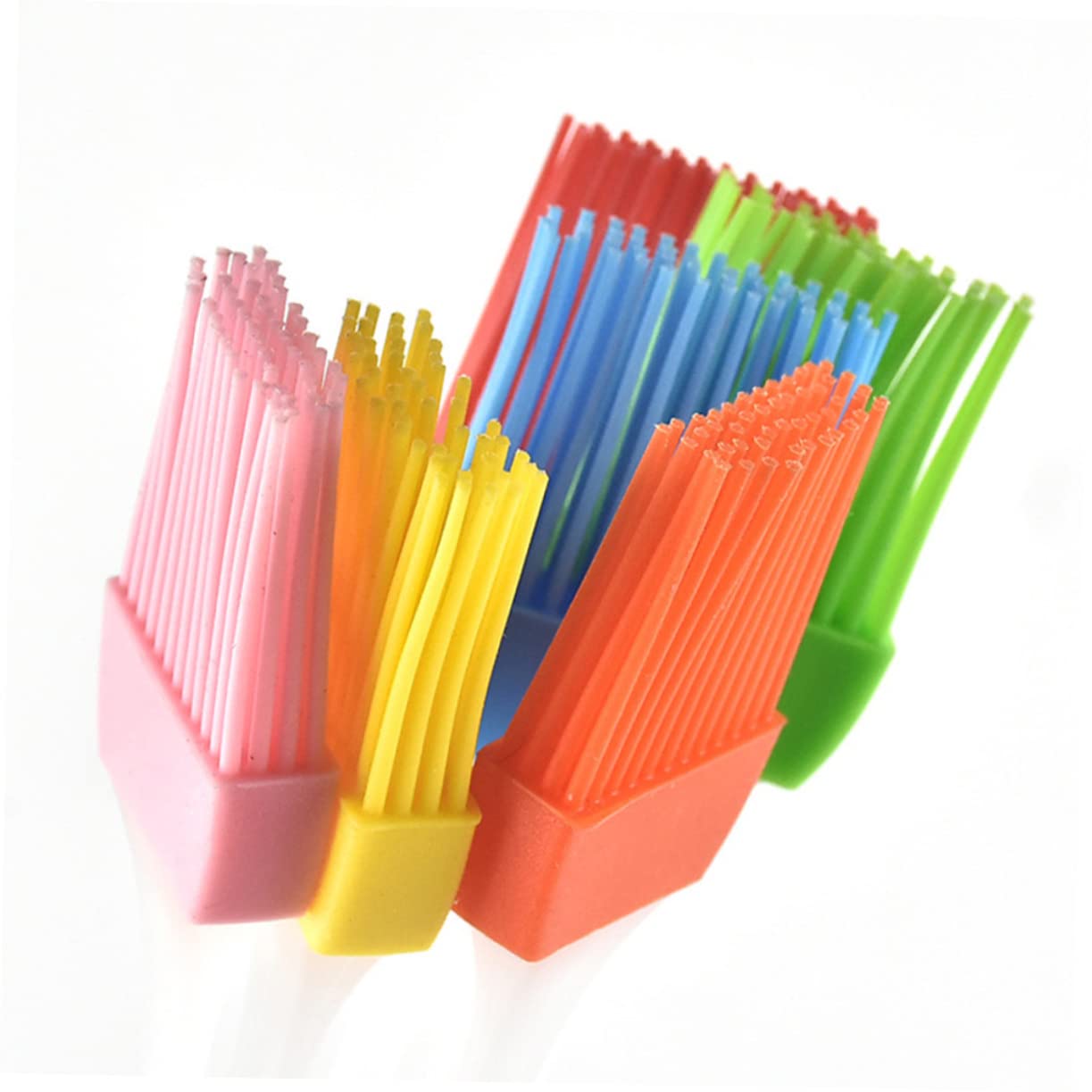 Cabilock 6pcs Silicone Baking Brush Kitchen Use Versatile Utensil for Cake Cream Bbq Food-grade Silicone Random Colors