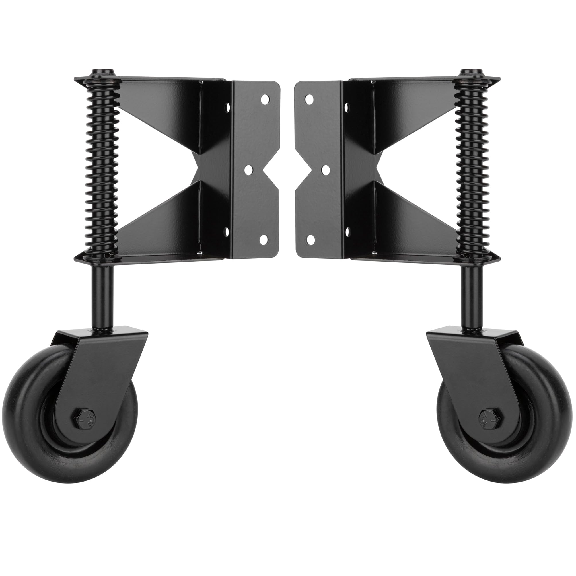 SANKINS Spring Loaded Gate Caster for Wooden Gate PVC Fence, Heavy Duty Gate Wheel Caster with 360 Degree Universal Mount Plate, 4-Inch, 220 Lbs