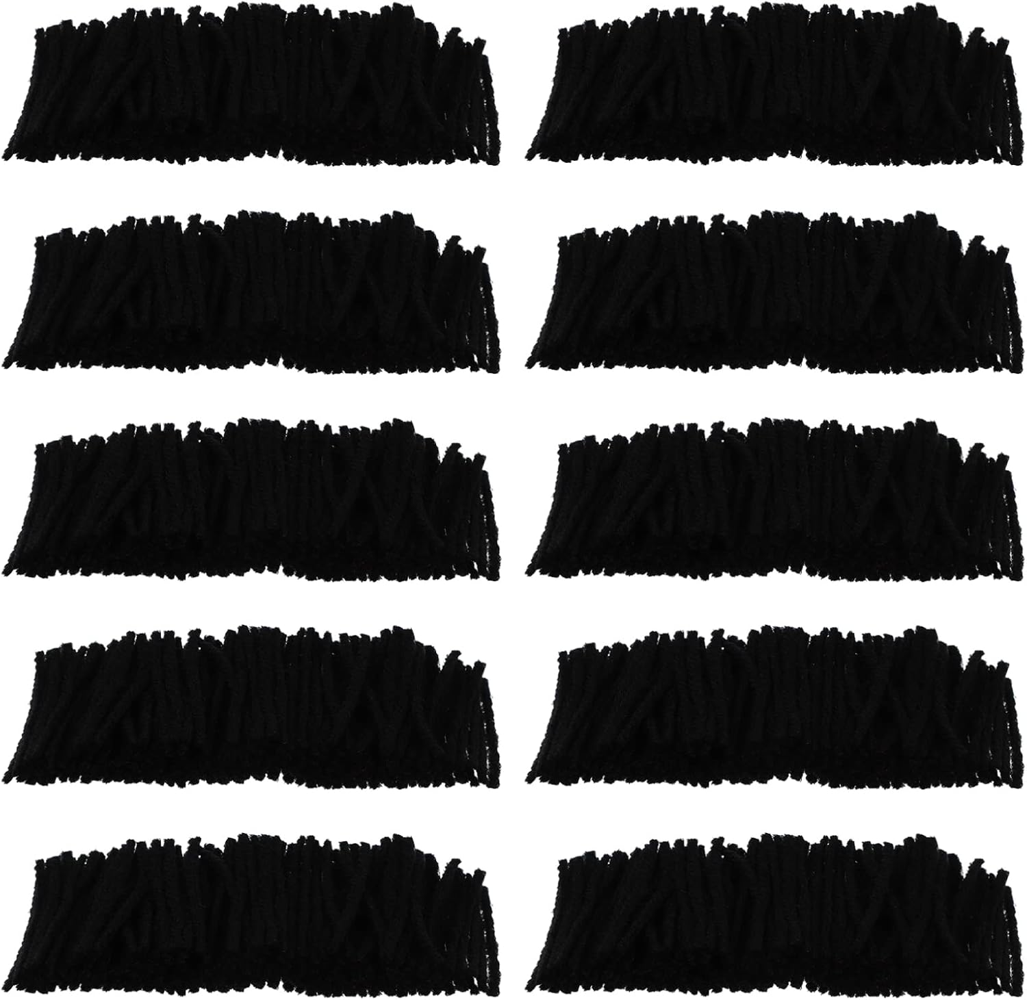 10 Rolls Latch Hook Yarn Precut, Black Yarn Bundles Cutter Rug Yarn for DIY Craft