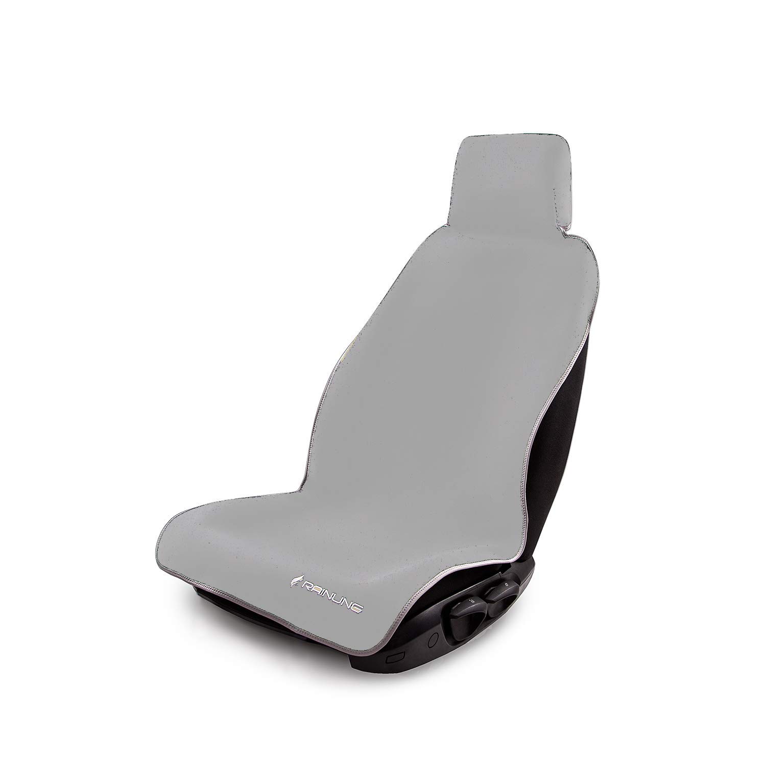 Car Seat Protector Cover Neoprene Premium Durable Quality Waterproof Universal Fit Without Brackets Non-Slip Water Resistant (Gray)