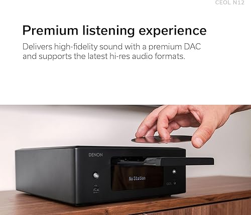 Miniatura 4 de Denon RCD-N12 (modelo 2023), reproductor de CD Bluetooth con sintonizador de radio AMFM integrado, y Wi-Fi, perfecto para habitaciones y casas más