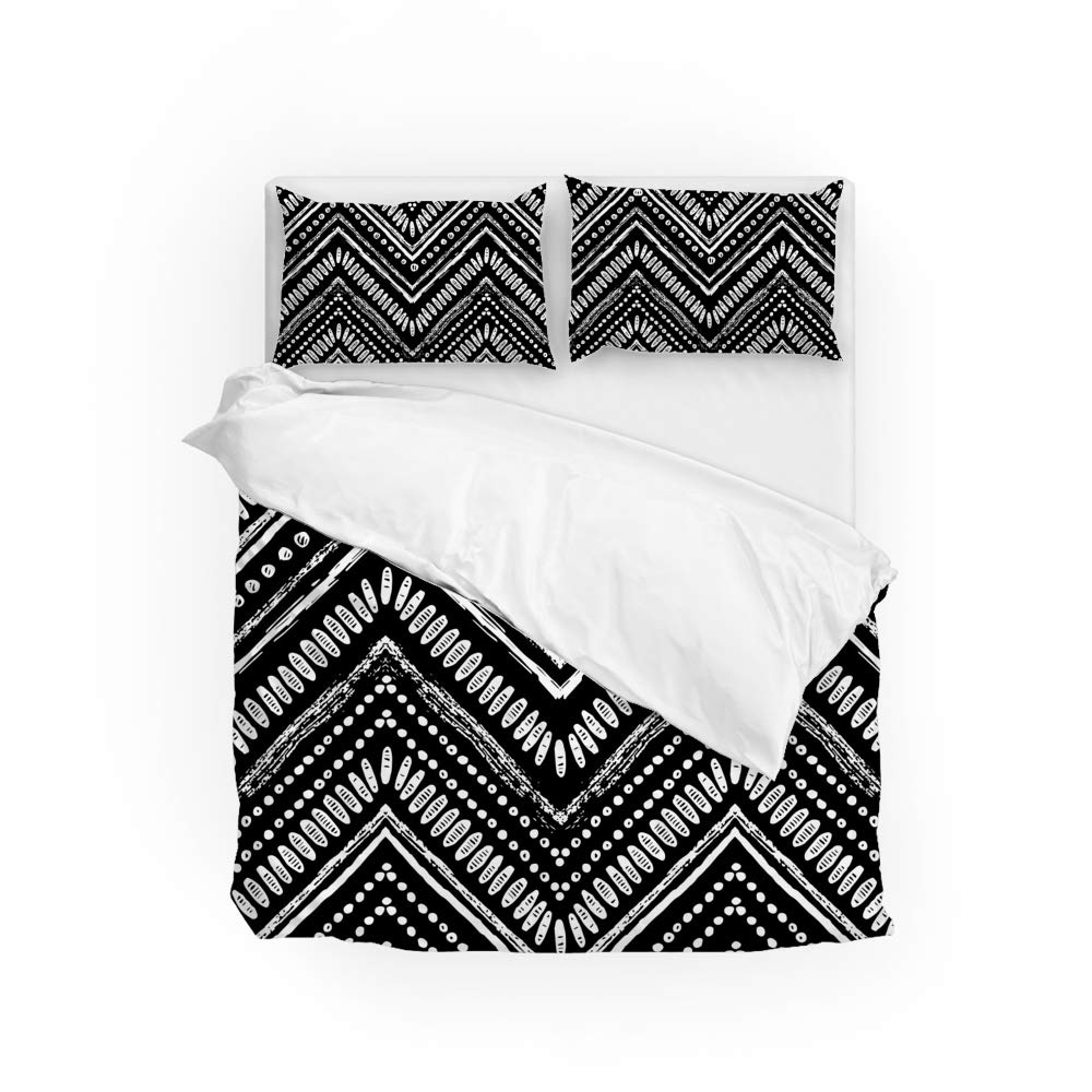 Parure de couette zigzag 3 pièces pour offrir un sommeil doux et réparateur