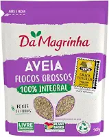 Aveia Da Magrinha 500g – Flocos Grossos, Integral, Fonte de Fibras, Sem Lupas de Alto Teor, Ideal para Mingaus, Receitas e Café da Manhã Saudável