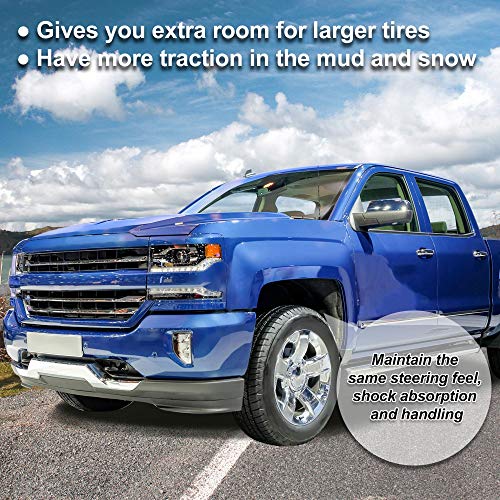 X Autohaux 2 Inch Leveling Lift Kits Front Strut Spacer Suspension Lift Kit Lift Spacers For Silverado 1500 For Gmc 1500 2Wd 4Wd 2007-2019 #TOP4
