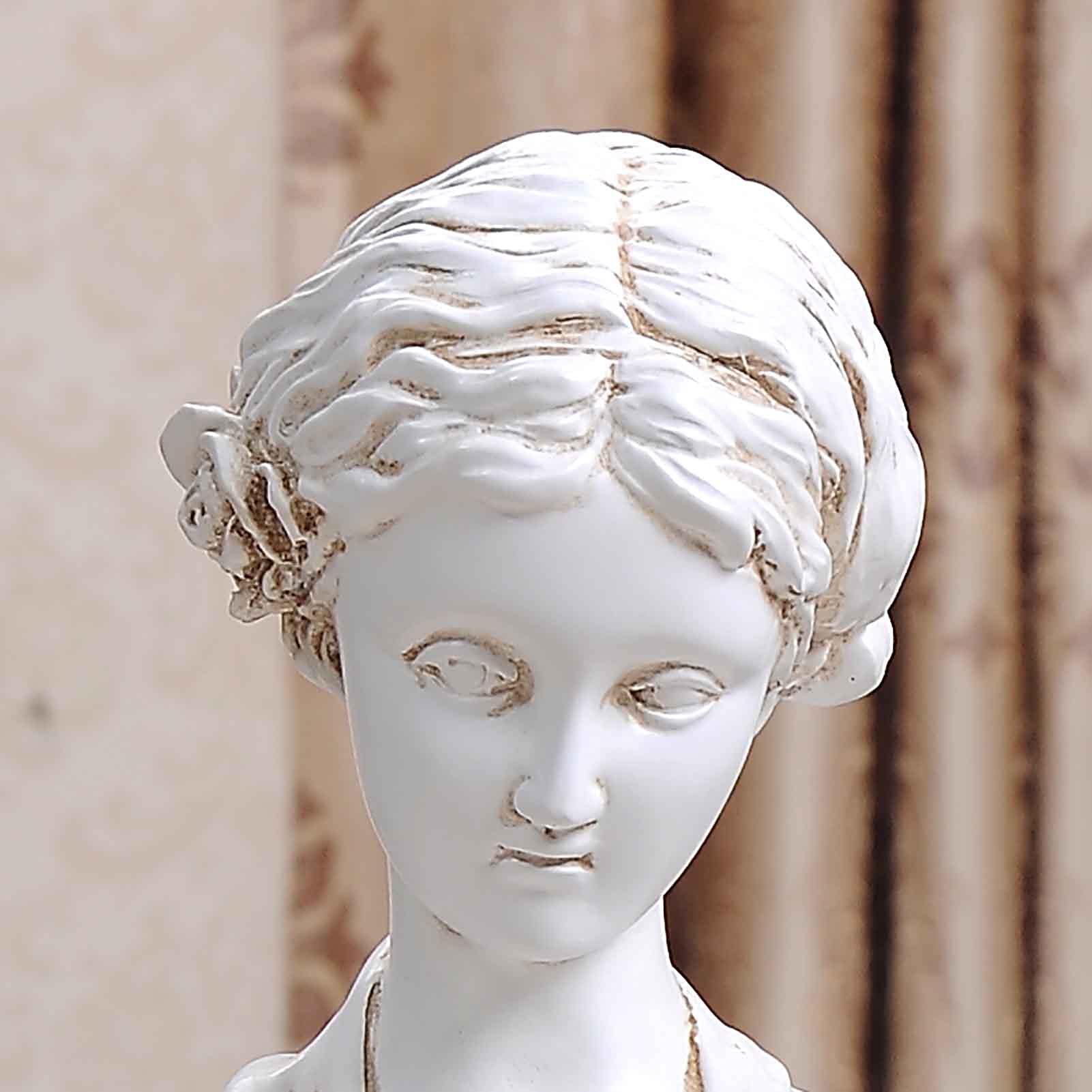 Statua di Gypsum Replica Scultura Figura Resin Crafts Home Decor per Sketch Practice Artis,Romano Dea della Sapienza Statua del Busto-Piccolo 24x14x10cm(9x6x4inch)