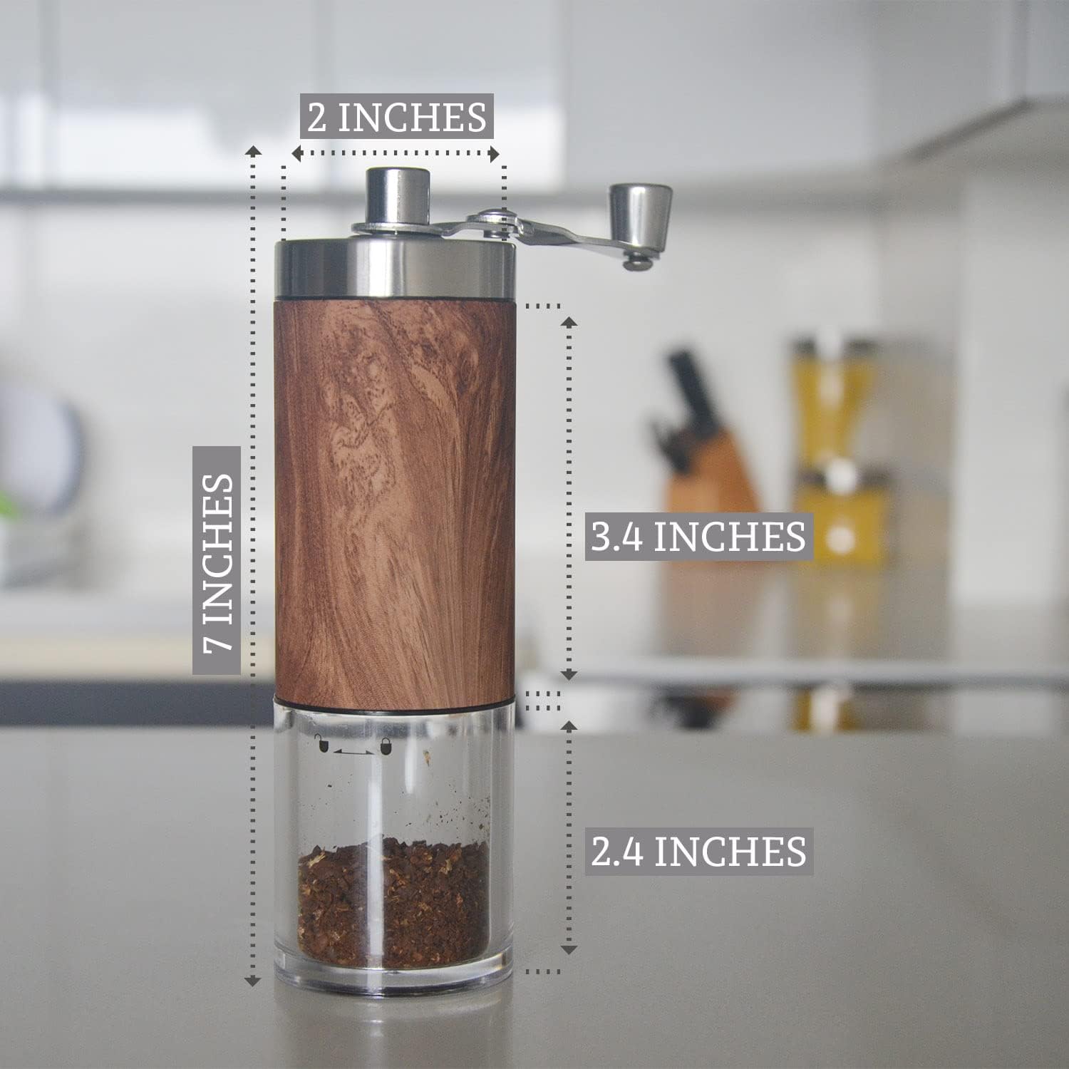 Buy Hey Barista! Manual Coffee Grinder with Adjustable Settings, Coffee