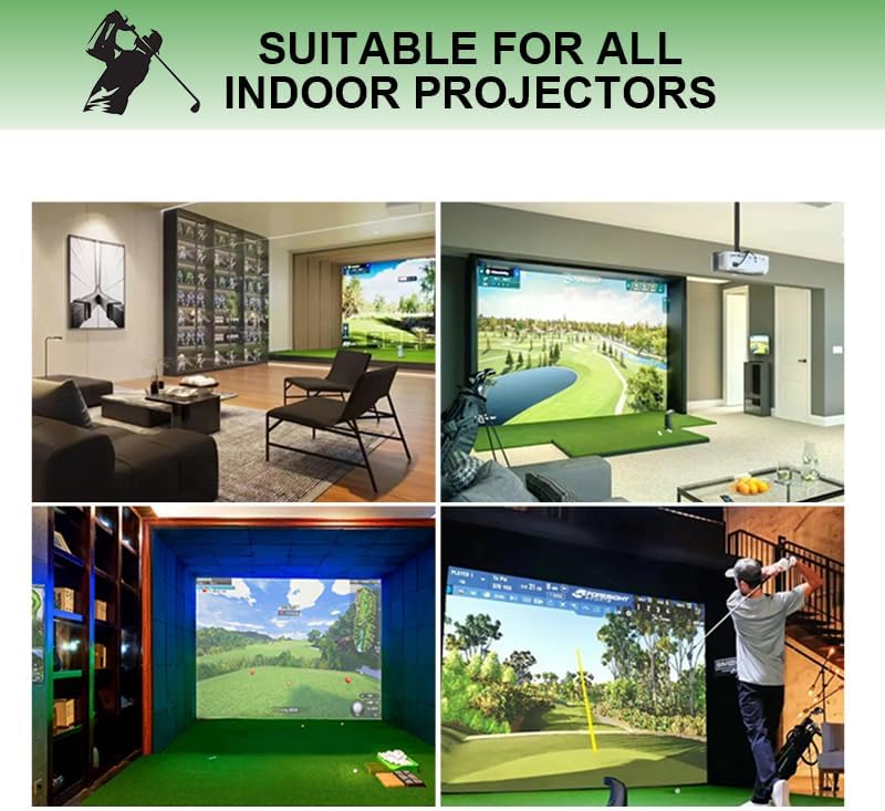 Custom Impact Screen for Golf Training - Indoor/Outdoor, 4mm Thickened, Ultra Clear with Grommet Holes