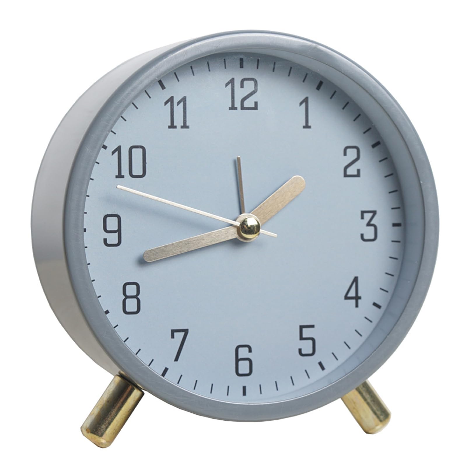 Zambuph Contemporary Nordic Luxury Clock Metal Frame Clear Glass Dial Silent Sweep Enjoy Quiet Mornings Simple And Bright Dial Allows To Clearly Observe Time, grey