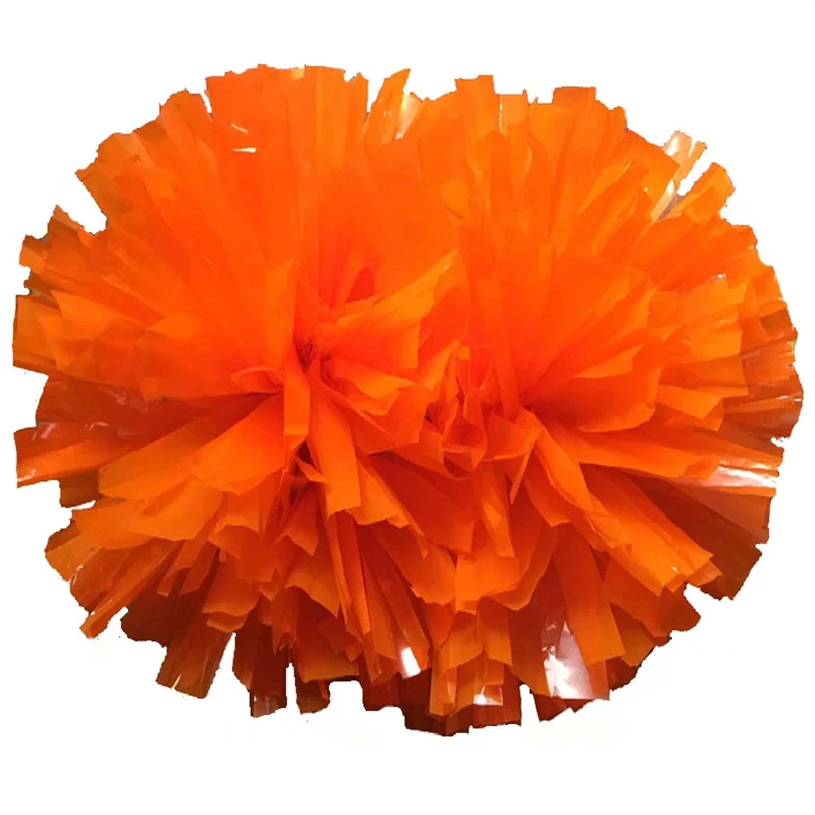 ZWCSHUU Cheerleader Pom Poms 2Pcs Cheerleading Pompoms 32cm Baton Handle Color Free Combination Nonfading(Orange)
