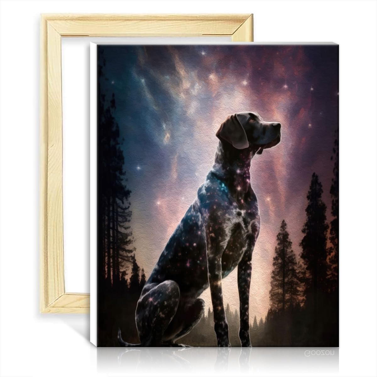 Tangfeiy As16 German Shorthaired Pointer Paint By Number German Shorthaired Pointer Paint By Numbers Adults Beginner With Brushes And Acrylic Pigment On Canvas Painting Art Crafts No Frame(30X40cm)