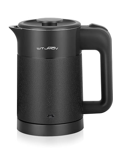 WTJMOV 0.6L Small Electric Tea Kettle Black