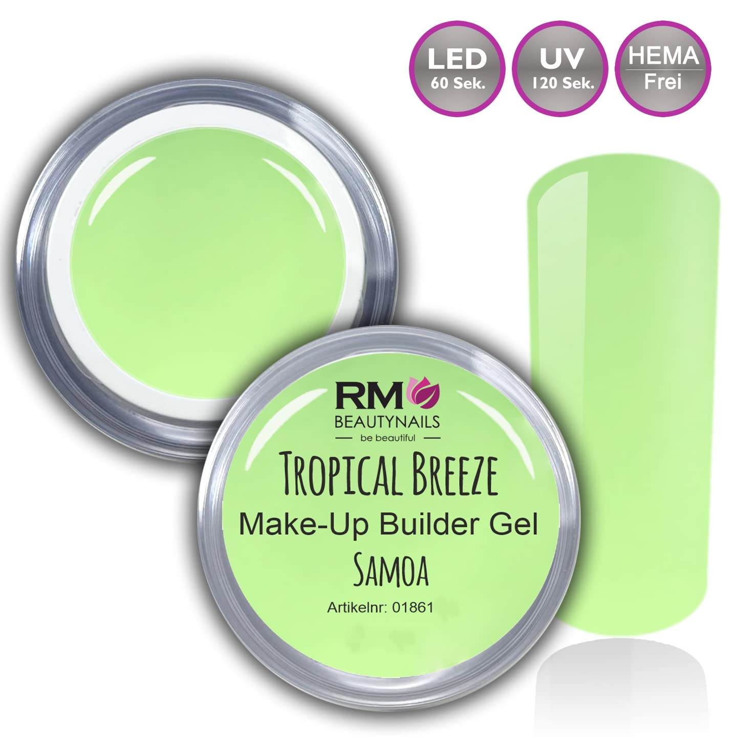 UV-Gel Make-Up Builder Led Gel Neon Set Hema Frei Nagelgel Nagelset Fingernagel RM Beautynails 8x 15ml (8er Pack)