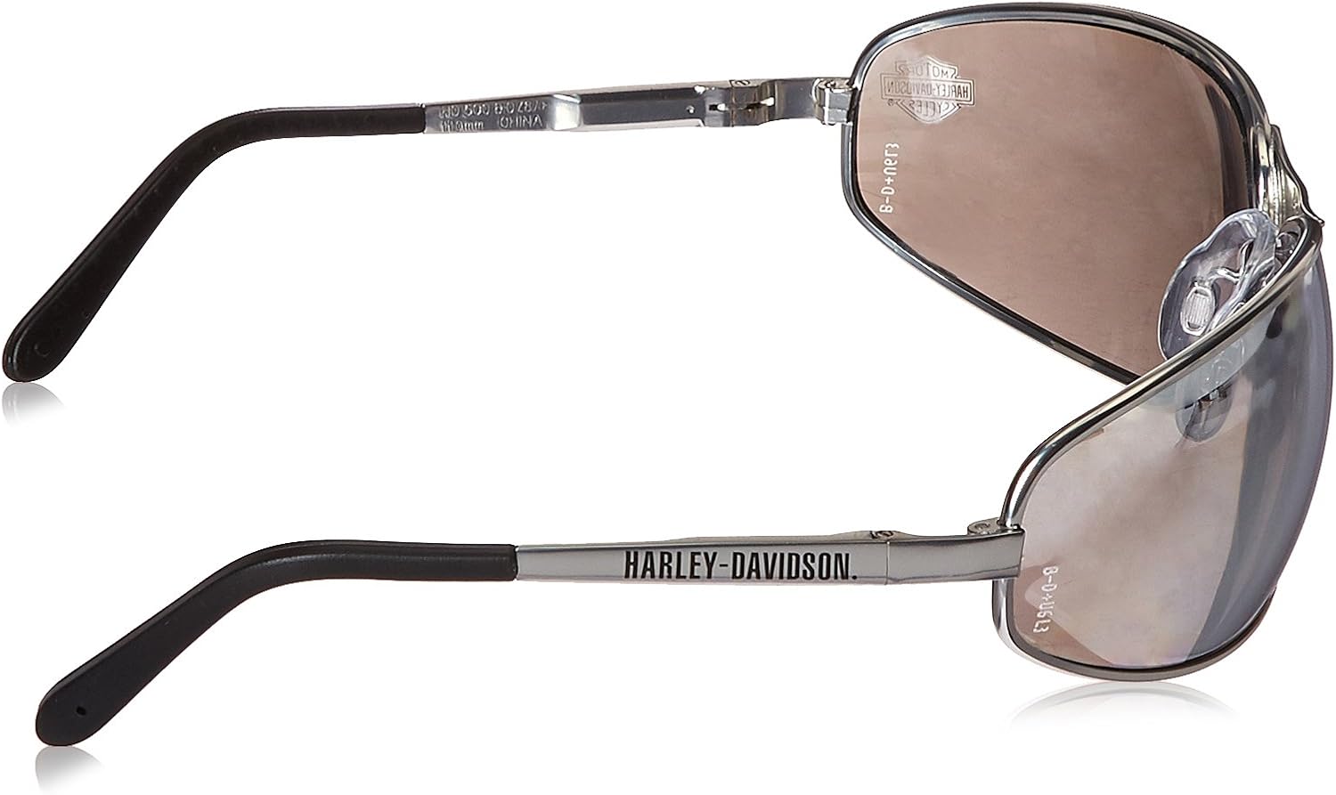 Harley-Davidson HD503 Safety Glasses with Silver Matte Frame and Silver Mirror Tint Hardcoat Lens