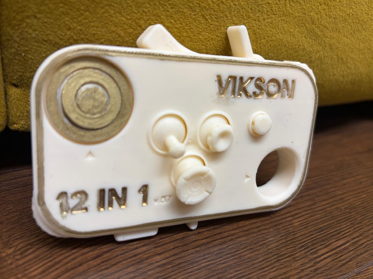 VIKSON INTERNATIONAL - 1 Pc Beige 12 in one Fidget spining Magic Ball | Stress and Anxiety Relief | Desk Finger Flip Toy for Fun and Games for Kids and Adults (Beige) 3