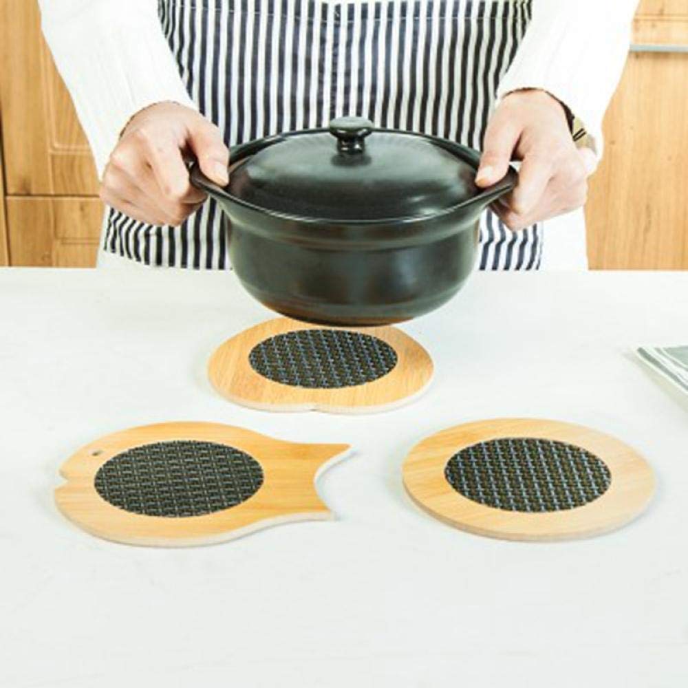 Podkładki pod kubki, Podkładki Kreatywne podkładki stołowe izolacyjne pod miski talerze do zapiekanek - okrągłe(Round (3 Pieces))