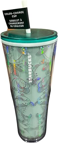 Starbucks Vaso navideño 2022 con cambio de color menta y bosque de invierno 24 onzas Venti
