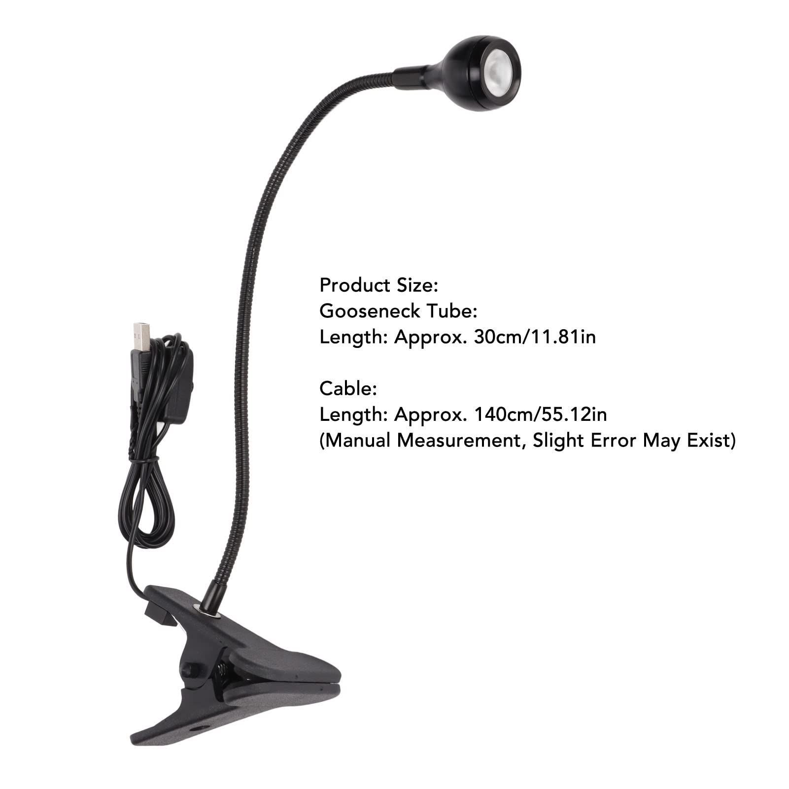 Lampada di polimerizzazione della colla UV, Lampade UV portatili flessibili a 360° USB 3W LED con lampada a collo d'oca e morsetto, Mini lampada da scrivania per unghie in gel, riparazione di telefoni