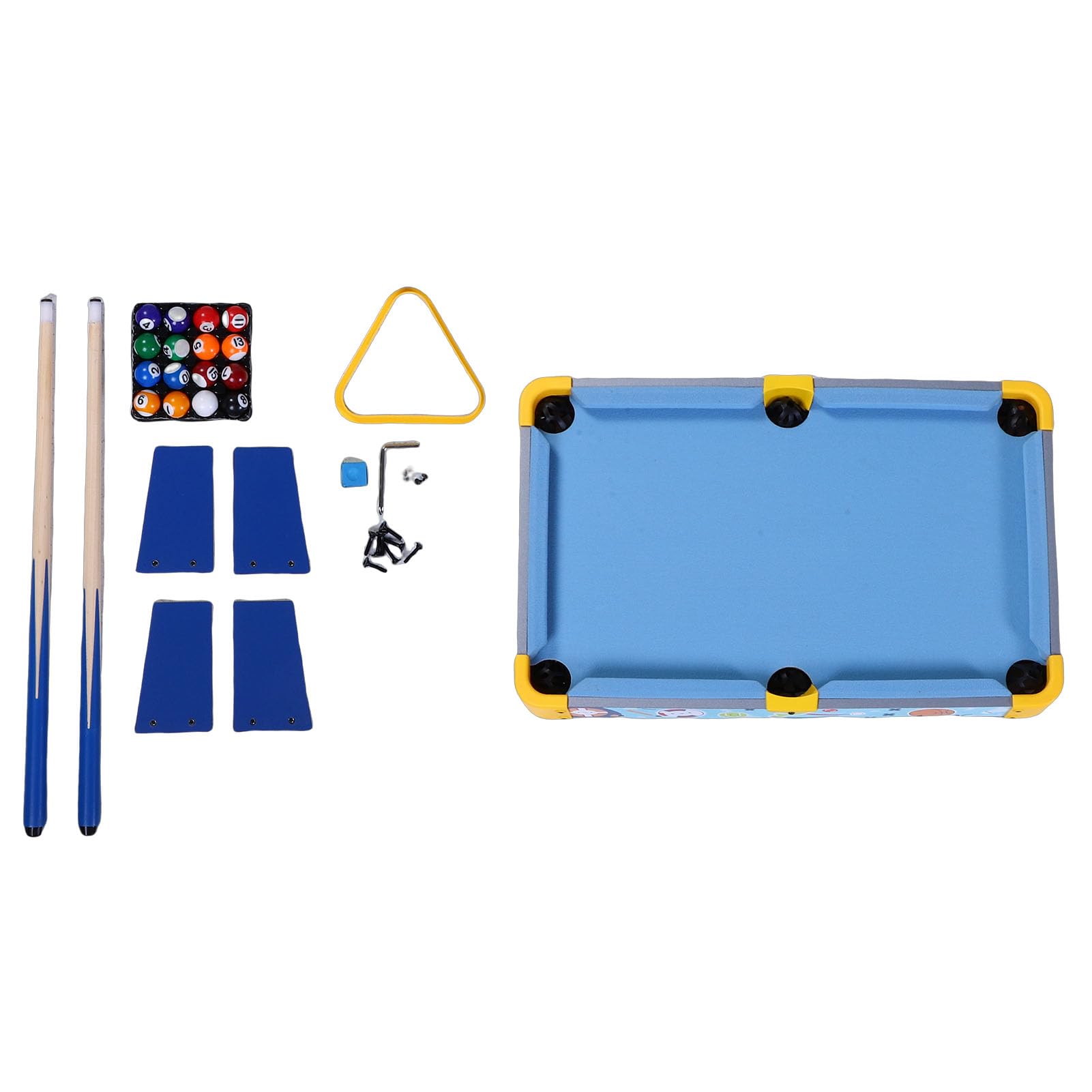 ASHATA Mini Table de Billard, Jeu de Billard de Bureau pour 2 Personnes, Construction Robuste pour Les Réunions de Famille, Jouet Portable pour Les Pique-niques et Les Jeux en Intérieur 20,08 X 12,6