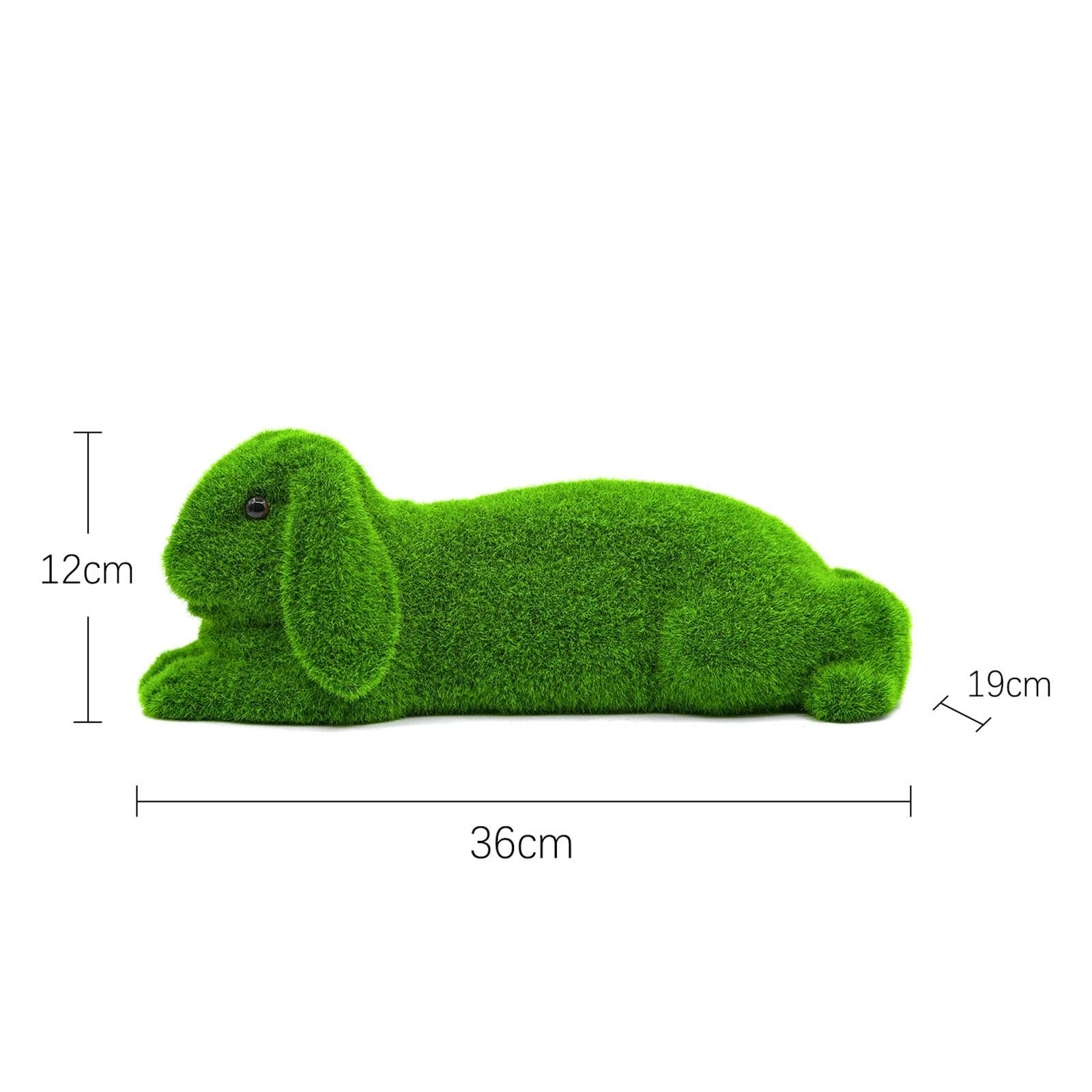 Sharplace Statue de lapin, accessoire de jardin, figurine de lapin à monter soi-même, ornement décoratif polyvalent en résine floquée verte pour terrasse.