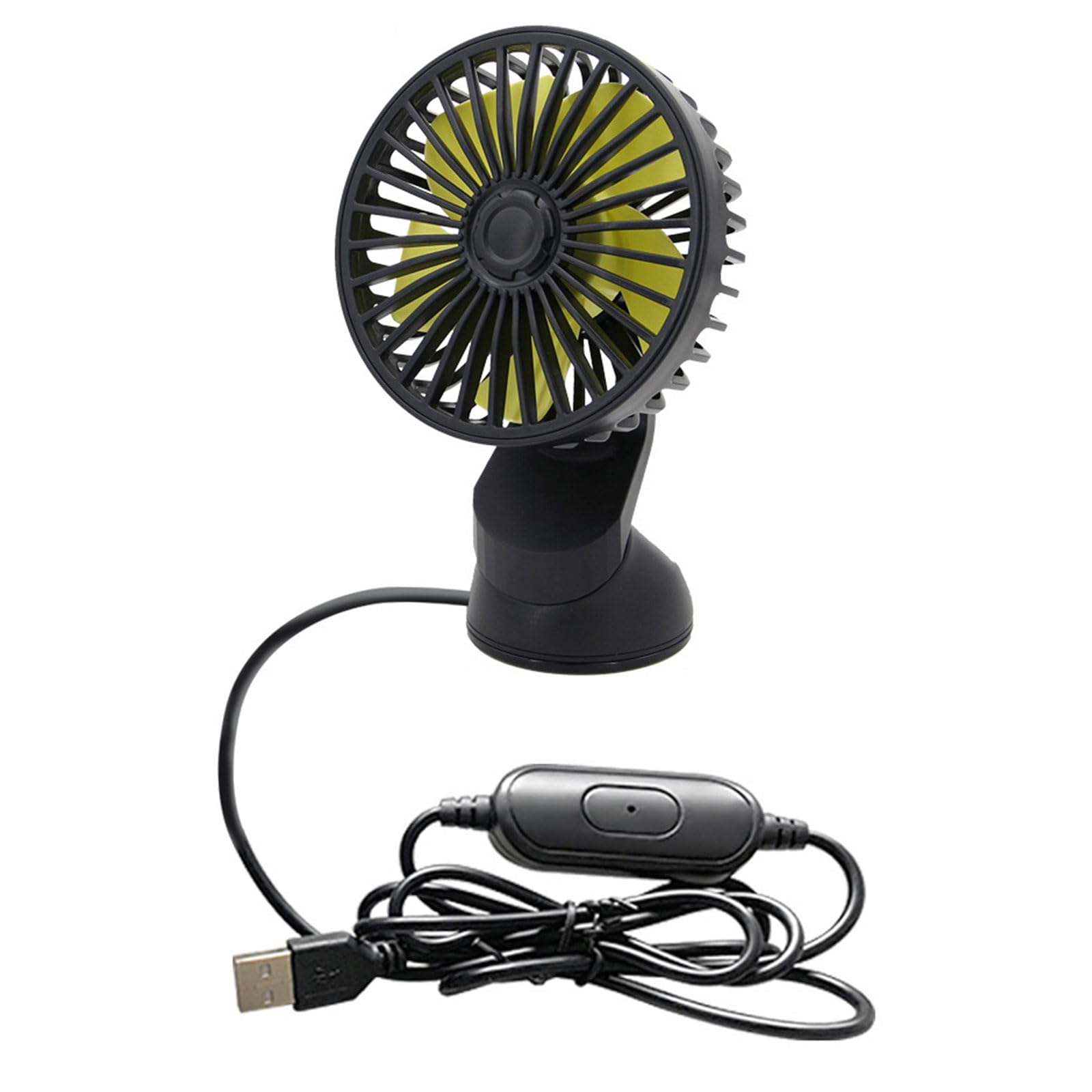 5W USB Operated Car Fan & Secure Suction Mount Powerful ABS Car Cooling Small