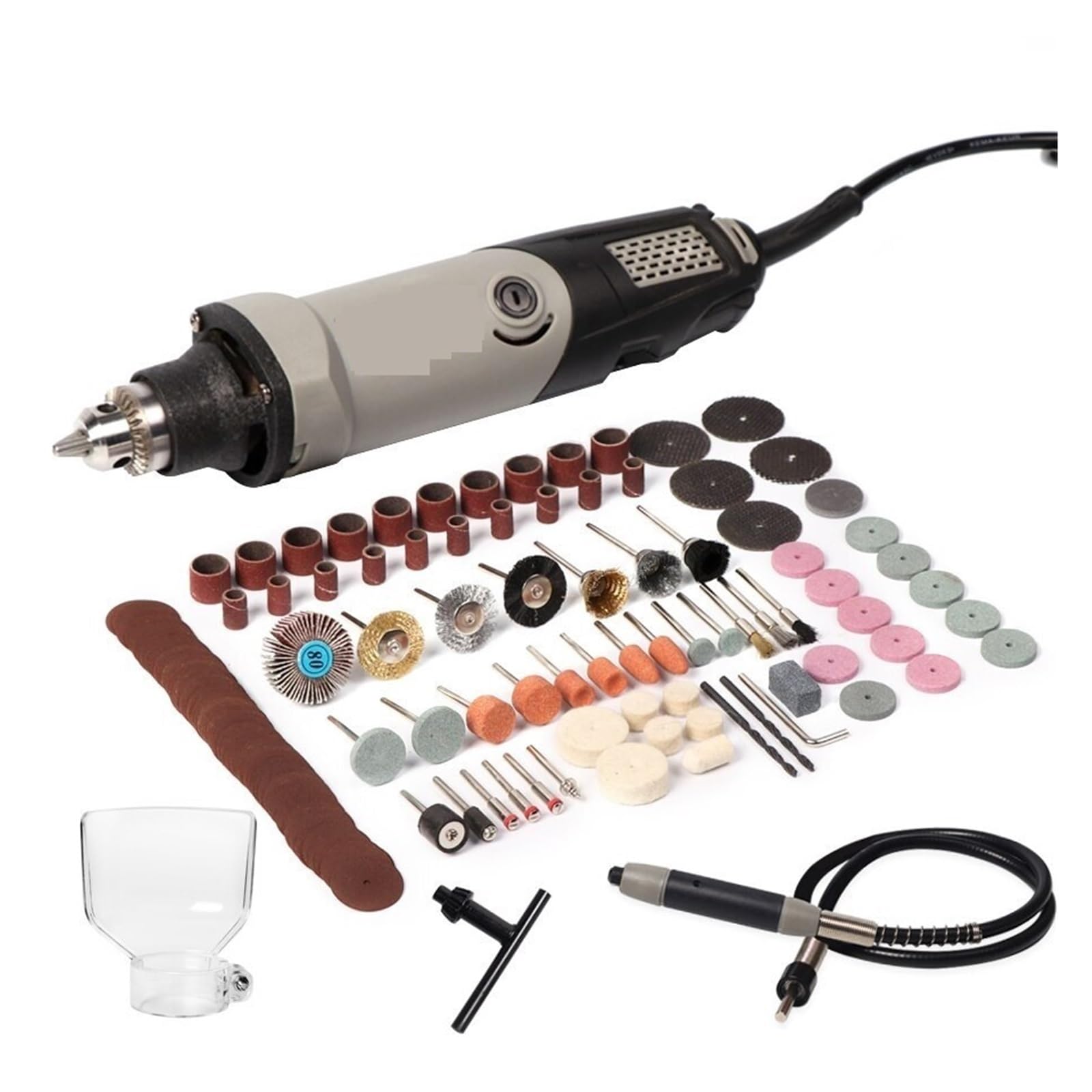 Utensile rotante for trapano elettrico Utensili elettrici a velocità variabile Mini trapano a 6 posizioni Mini rettificatrice for utensili rotanti da 400 W Lucidatura, Incisione(DM-57)