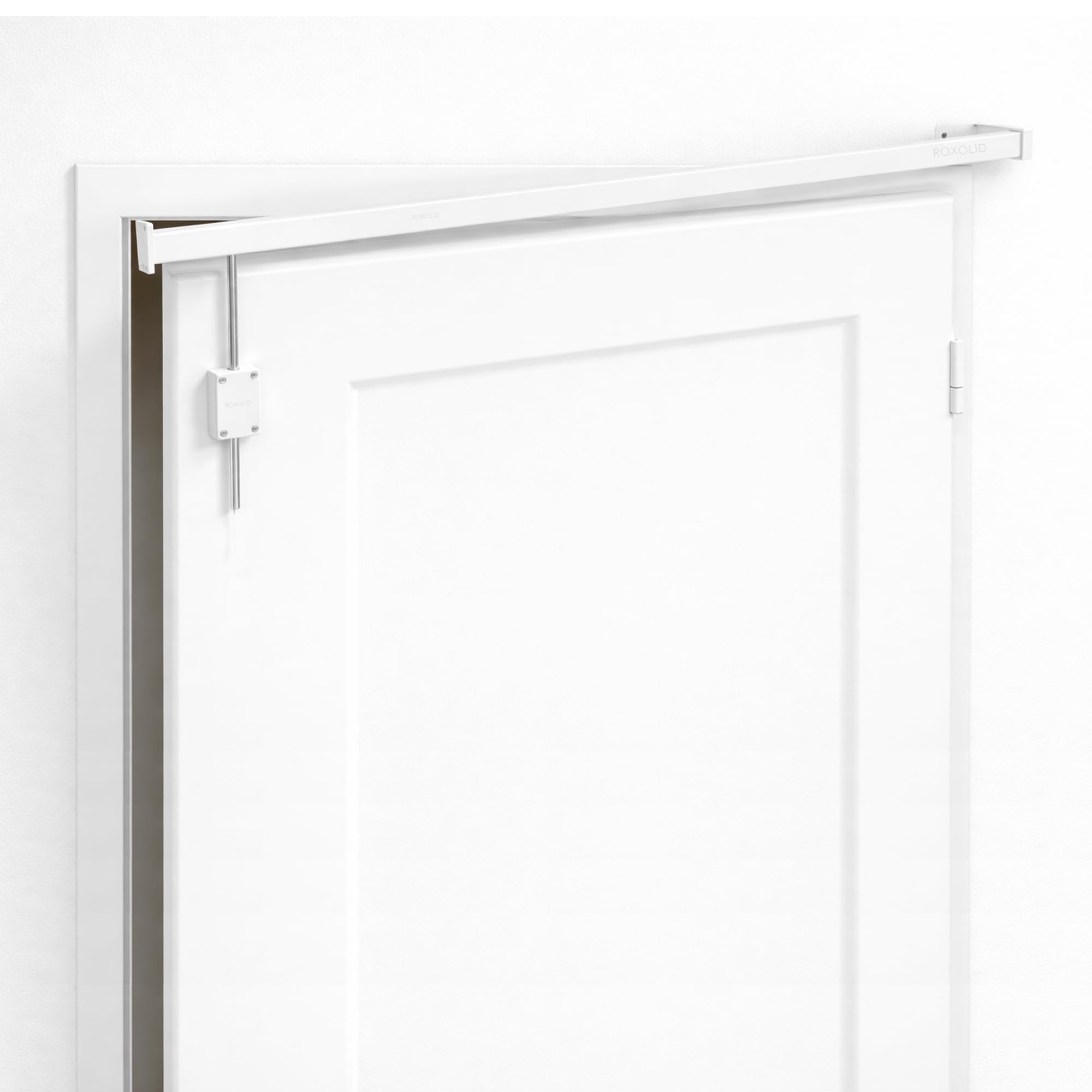 Tringle Portière Pivotante 1m20 Ajustable – Support Rideau pour Porte d’Entrée – Anti Froid & Isolation Thermique et phonique Renforcée – Idéale Rideaux Occultants Économie d’Énergie (Blanc)