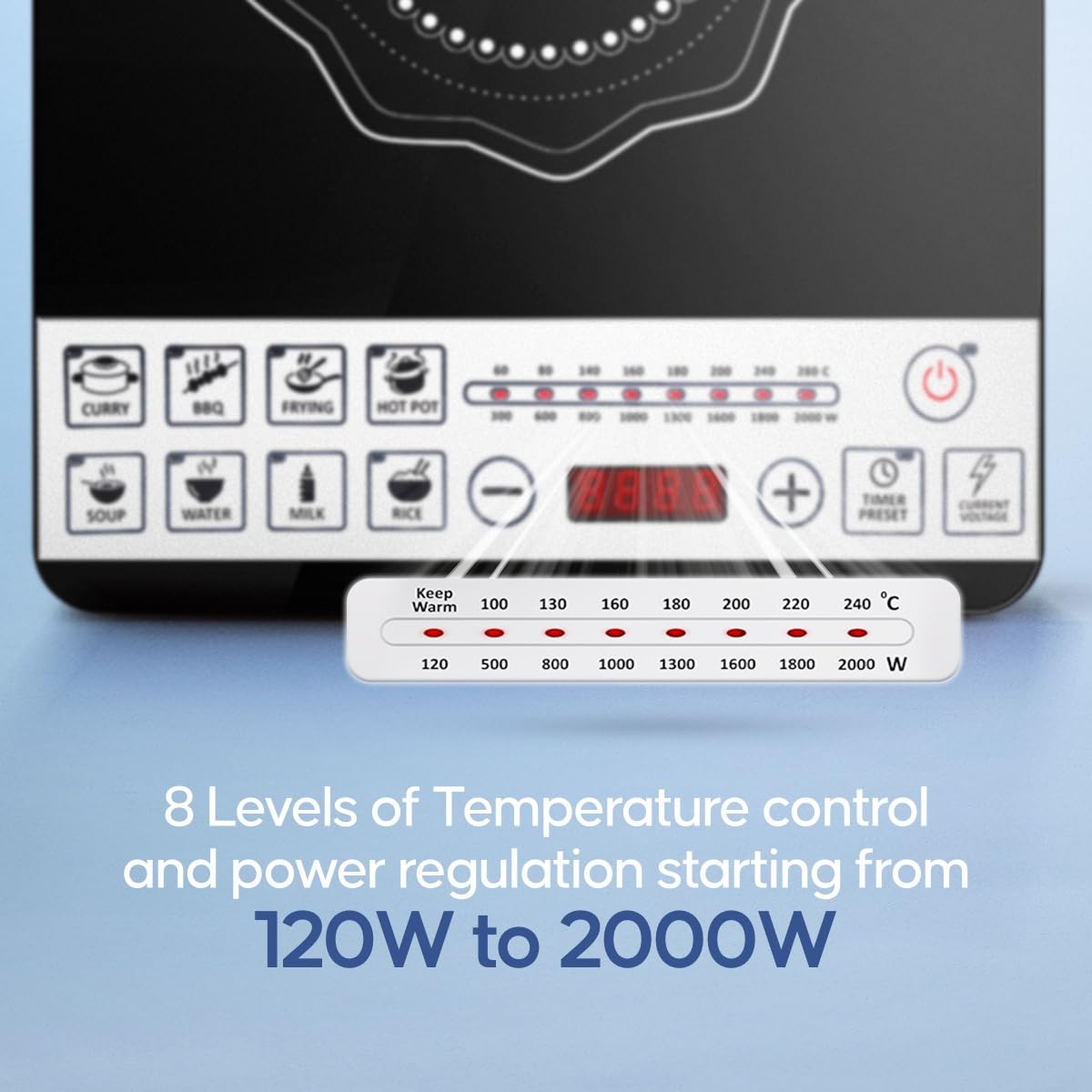 LONGWAY Cruiser IC 2000 Induction Cooktop - Black -5