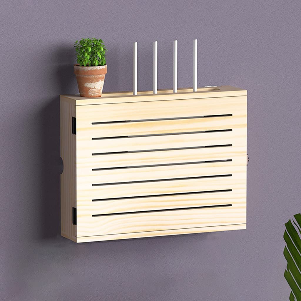 Kabelloses WLAN-Router-Regal, Wandmontage, Kabel-Organizer, Box, Steckdosenschutz, Aufbewahrungsbox für TV-Unterreihe, WiFi-Aufbewahrungsbox