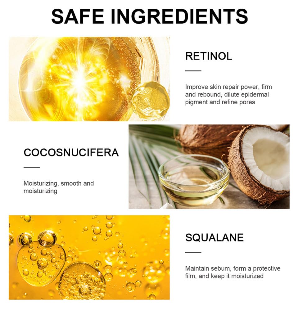 Retinol Eye Cream-Eye Cream For Dark Circles And Puffy Eyes,Moisturize Hydrate With Retinol Serum,Collagen - Image 3