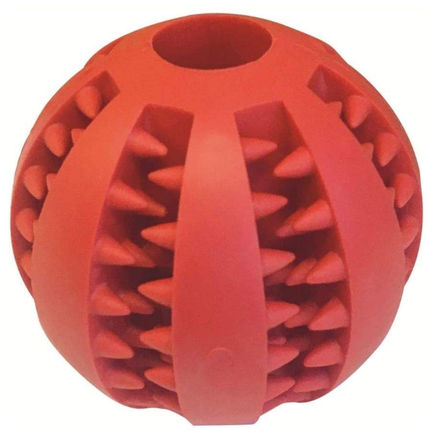 Pelota dental de goma para perros GLORIA - Pelota de 5 cm - Pelota flexible y resistente - Evita la formación de sarro - Ayuda en la limpieza dental - Color variado