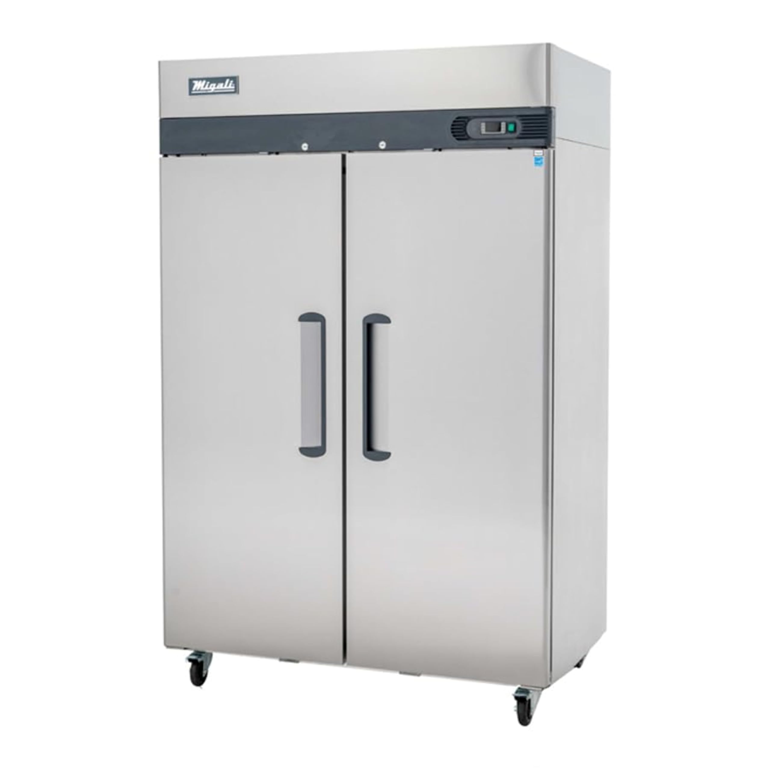 Two Door Reach-In Refrigerator by Migali – 49 cubic feet, 49.0 cubic_feet, Stainless Steel Exterior and Interior, Stainless Steel, Model C-2R-HC